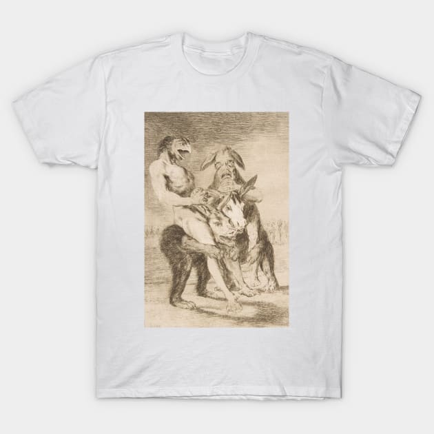 Look how solemn they are! by Francisco Goya T-Shirt by Classic Art Stall